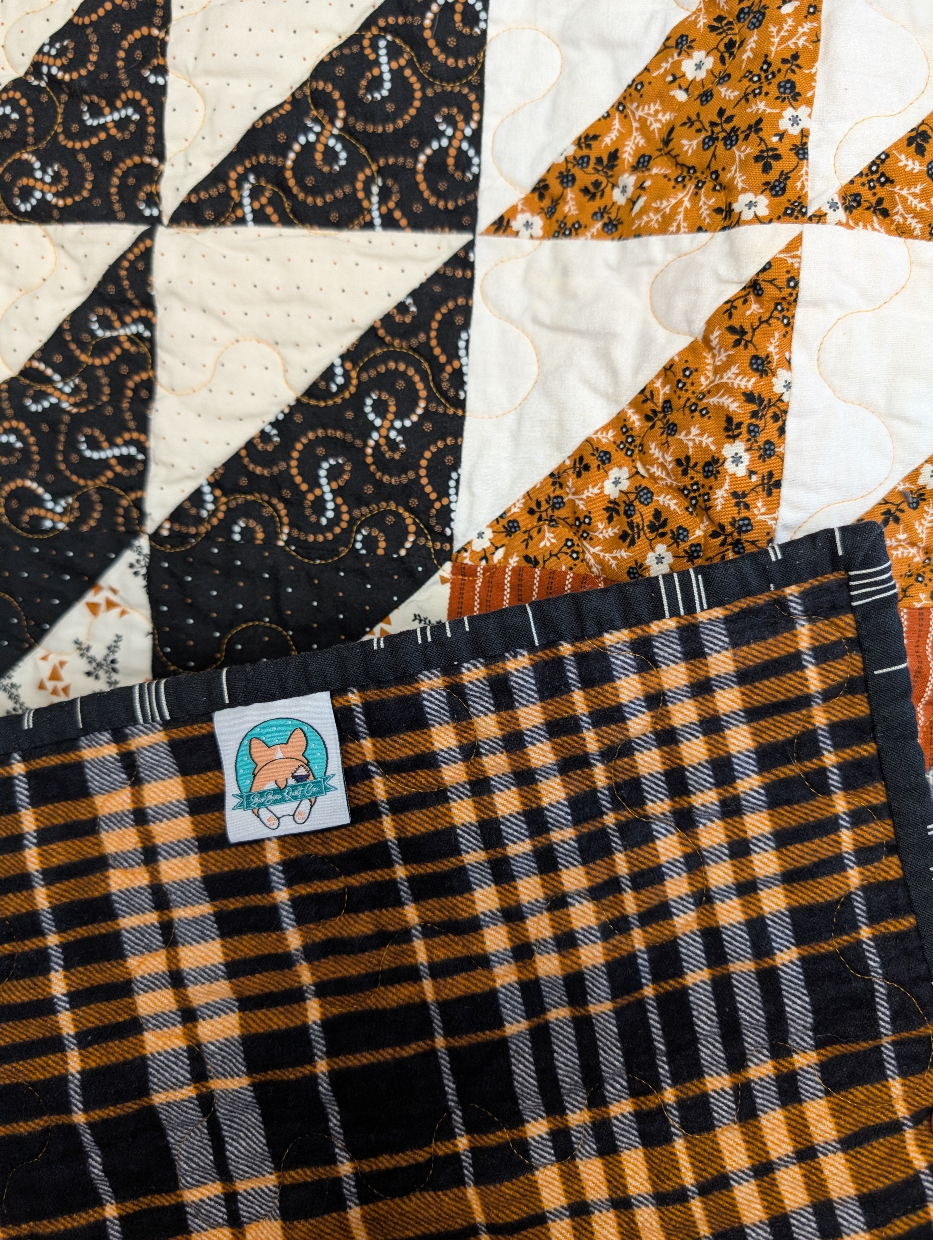 Autumn Modern Triangle Quilt