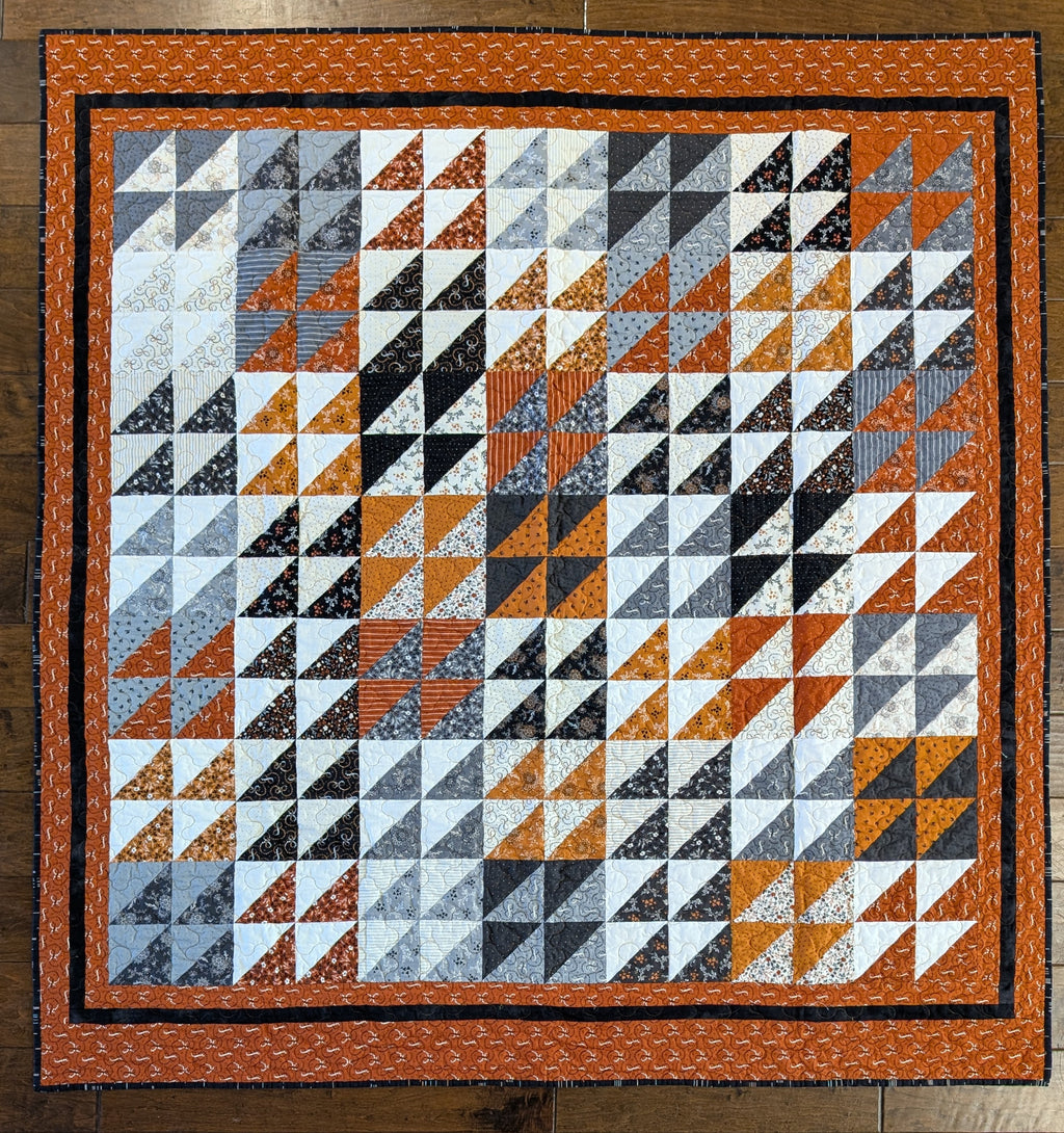 Autumn Modern Triangle Quilt