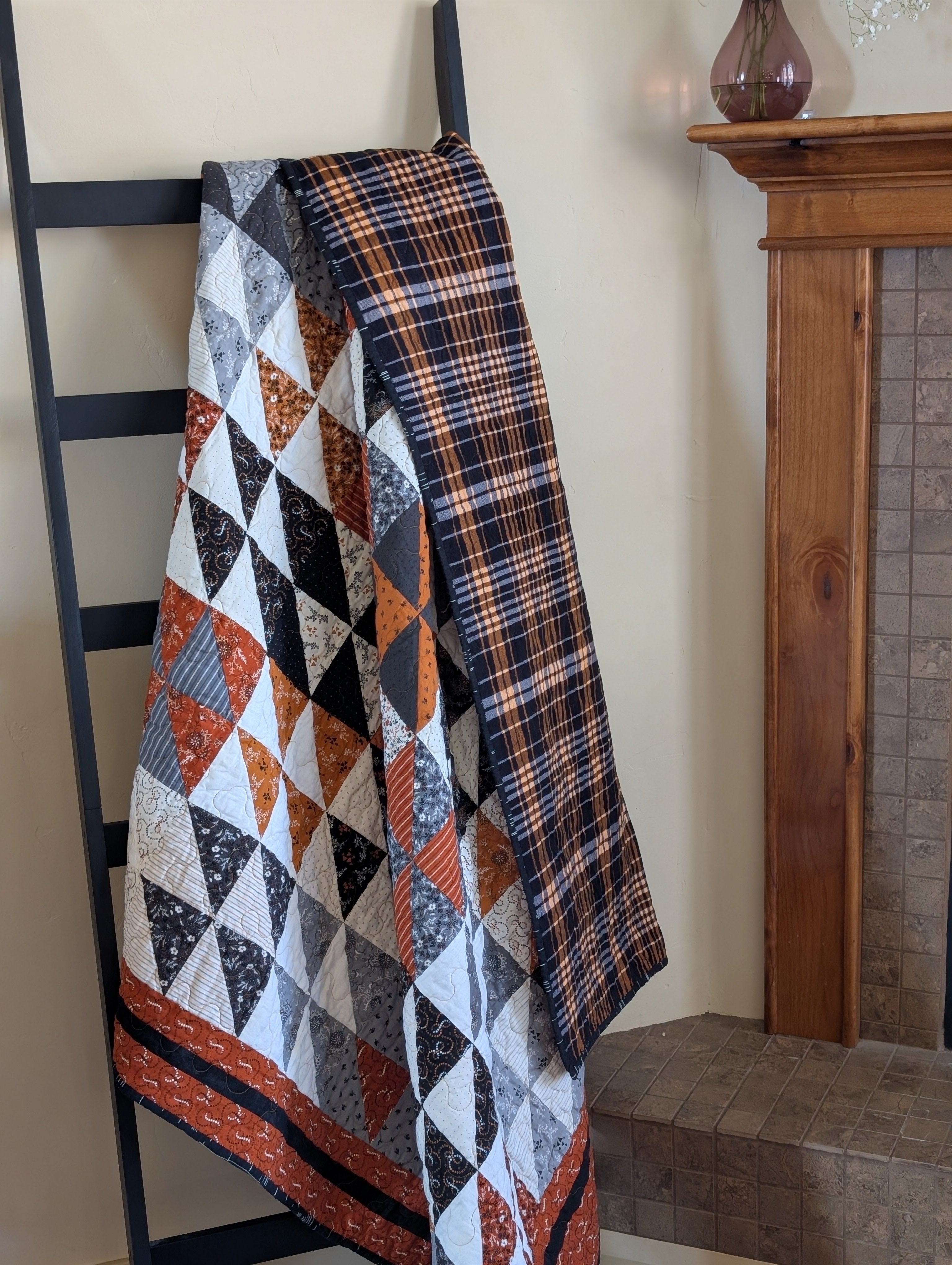 Autumn Modern Triangle Quilt