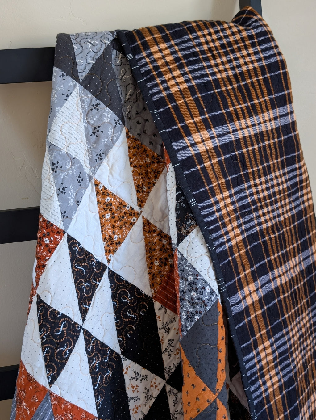 Autumn Modern Triangle Quilt